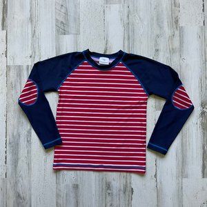 Hanna Andersson Youth Size 10 Long Sleeve Rashguard Size 140 CM Red/White/Blue